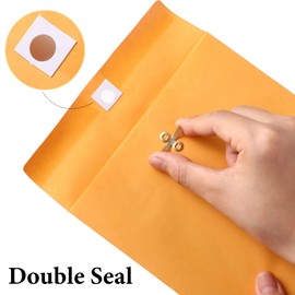 Ctosree Manilla Envelopes Clasp Envelopes Bulk Brown Kraft Catalog Envelopes with Clasp Closure and Gummed Seal 28lb Heavyweight Paper Envelopes for Office School Business Legal(6 x 9 Inch, 120 Pcs)