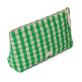 Juna Baek&Bolge Series Karla Toiletry Bag, Green/Sand, Height 8" Width 12" Depth 4"