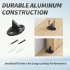 4Pack Black Floor Guide for Sliding Barn Door Hardware T