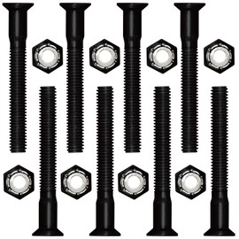 OMG! 1&1/2" 1.5" 38mm Skateboard Deck & Truck Plus Screw Hardware Black