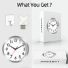AKCISOT Wall Clock, Modern Small Wall Clocks Battery Operated 8