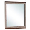 Udorich Enhance Your Space with Rustic Two-Tone Mirror, Wood Grain