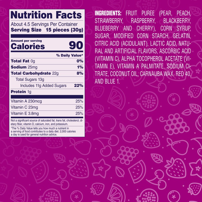 Welch's Fruit Snacks, Berries 'N Cherries Snack Box, Gluten Free,