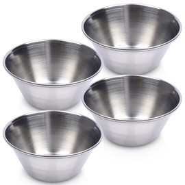 Vilde Stainless Steel Dip Bowl Sauce Bowl for Dips Stainless Steel 40 ml Pack of 4