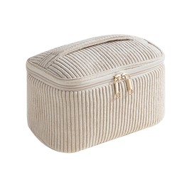 Makeup Bag Corduroy Cosmetic Bag,Cute Makeup Pouch,Travel Toiletry Make Up Brush Storage Bag,Travel Essenitial for Women,Portable Makeup Bag