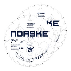 Norske Tools Thin Kerf Ultra Fast Ripping & Crosscutting Saw Blade 7-1/4" x 24T with 5/8" Bore & DKO for Lumber, Press Treated Wood, Plywood and Oriented Strand Board (Twin Pack)