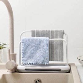 streeHerjjkeA1 küche Spülbecken Organizer küche schwammhalter spülbecken Küche für 2 in 1 Schwammhalter und Arbeitsplatte Dual-Use Bad Küchenzubehör mit Ablaufwanne