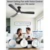 Depuley Ceiling Fans with Lights: 52-inch Smart Ceiling Fan with