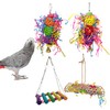 Balacoo 4piezas Juguete Colgante para Pájaros De De Ratán Juguete