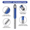 4Pcs Flush Trim Bit 6mm 1/4 Inch Shank Router Bits,