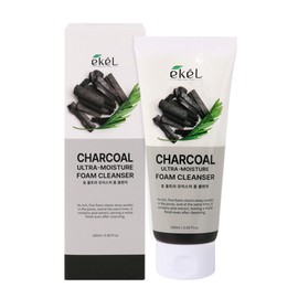 Ikel Ultra Moisture Foam Cleanser 180ml Charcoal/Cleansing Foam / 이켈 울트라 모이스처 폼클렌저 180ml 숯 클렌징폼