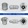 SINOCMP Flat Face Hydraulic Quick Connect Couplers/Couplings with Dust Caps