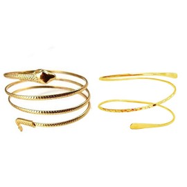CSIYANJRY99 Gold Snake Arm Cuff for Women Upper Arm Cuff Jewelry Snake Arm Bangle Bracelet Snake Armband Armlet Egyptian Medusa Costume Women Accessories