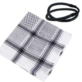 HOMELEX Keffiyeh Arab Head Scarf for Men Sheikh Muslim Turban Saudi Dubai Headwear