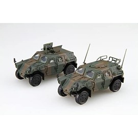 Fujimi Model 1/72 Military Series No.18 EX-1 Ground Self-Defense Force Light Armored Mobile Vehicle (Squadron / Machine Gun Mounted Car) 1 Each (With Fire Fire Shom/Platoon Commander) ML-18 EX-1