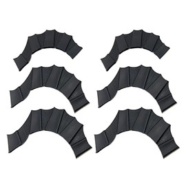 ILIORGOGO 3 Pairs Silicone Swim Gloves - Frog Webbed Hand Paddles for Water Resistance Training | Food Grade Aqua Fitness Gear for Swimming, Surfing & Snorkeling (3 Sizes)