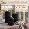 KiimLaa Black Flameless Candles with Remote & Timer, Real Wax