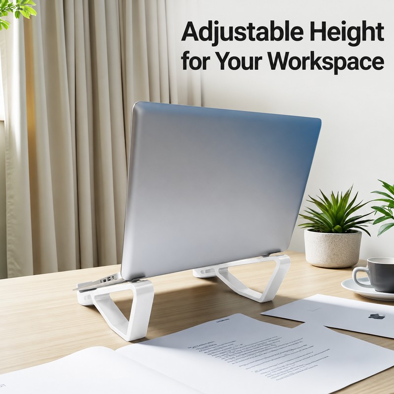Adjustable Laptop Stand for Desk – Portable Tilt & Height