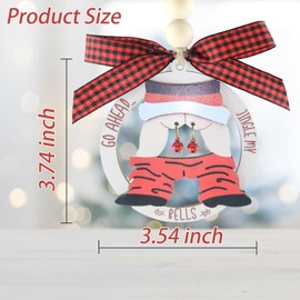 Funny Christmas Ornaments 2024 – Naughty Wooden Santa Decorations, Gag Exchange Ornaments for Adults, Unique Ugly Tree Décor