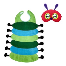Amycute Caterpillar Costume for Kids Toddlers, World Book Day Costume Fancy Dress for Girls and Boys Age 3-12Y