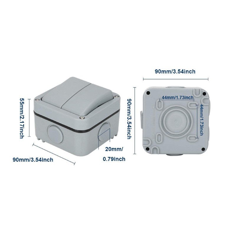 Weatherproof Switch Light Switch IP65 Outdoor Double Switch Dustproof Switch