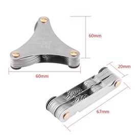 52pcs Thread Pitch Gauge Stainless Steel Screw Pitch Measuring Tool Screw Thread Pitch Cutting Gauge Tool Multi Purpose (Metric&British Whitworth(52pcs))