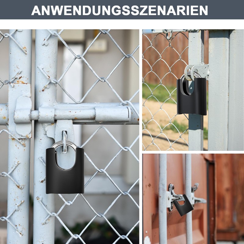 ZHEGE Large Heavy Combination Lock, Combination Lock, 4 Digits, High