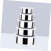 Mikinona Space-Saving Nesting Food Containers with Leakproof Lids Stainless Steel