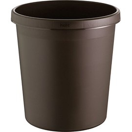 helit H6105875 Commercial Waste Paper Basket 18 litres, Brown