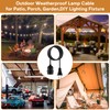 10FT E26/E27 Waterproof Pendant Lamp Cord with Ceiling Hooks &