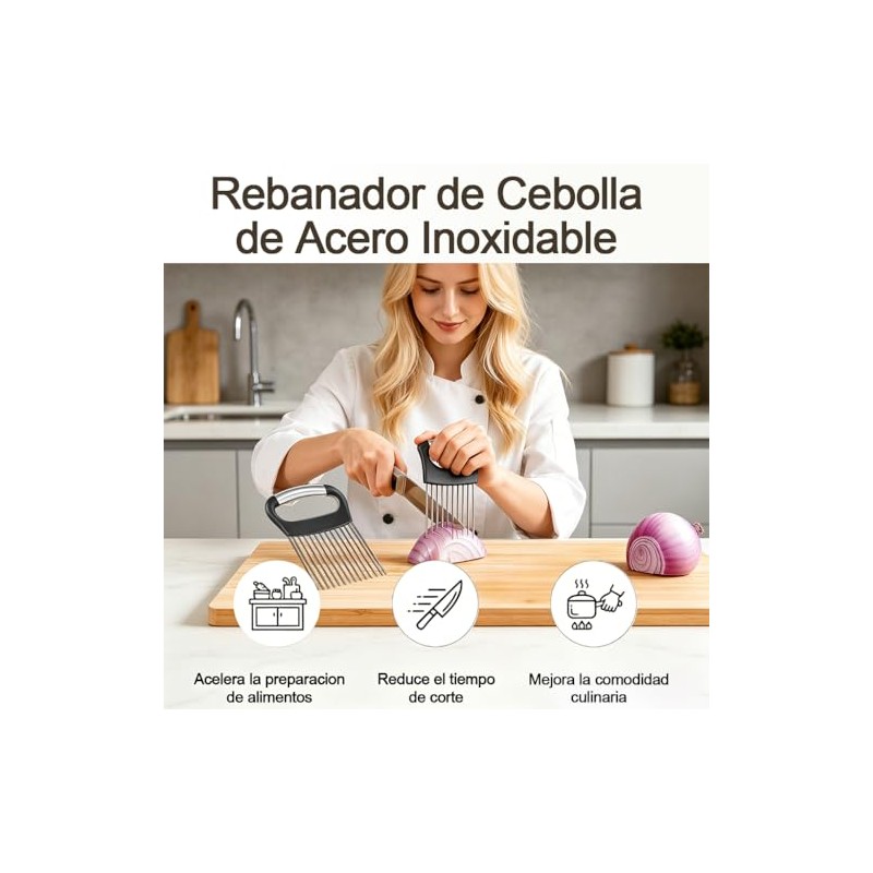 2 Cortadores de Cebolla y Verduras de Acero Inoxidable