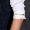 CHENGZI 1 Pair Silver Metal Stretch Elastic Non Slip Shirt