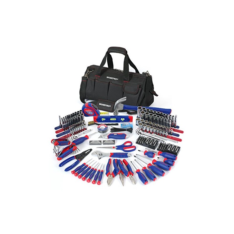 WORKPRO 322-Piece Home Repair Tool Kit With Carrying Bag -