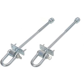 Aqbau Set of 2 Swing Hooks M10 x 190 Swing Nylon Bearing Shackle Hook Safety Hook Pro