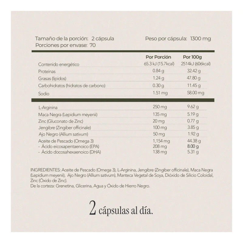 Maca Negra Suplemento Hombres 140 Softgels Maklen Sabor