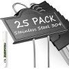 ELEMAKE 25Pack Metal Plant Labels Weatherproof Stainless Steel304 Garden Markers