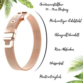 THIORA® - Women's Mesh Bracelet, Large Selection Charms, Premium Stainless Steel Refined, Charm Bracelet, Stainless Steel, No Gemstone