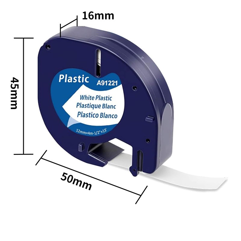 8 x MarkField Compatible Tape to Replace Dymo Letratag Label