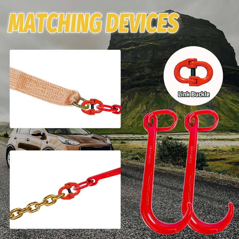 SENKEYFE 15 Inch J Hook Towing-G70 Heavy Duty Towing J