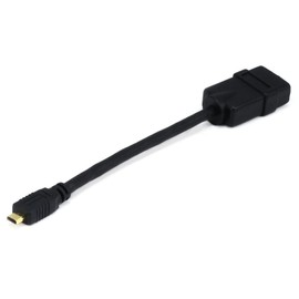 Monoprice 6inch 34AWG High Speed HDMI Cable With Ethernet - HDMI Micro Connector male to HDMI Connector female - Black
