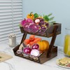 Dorhors Fruit Basket for Kitchen, 2 Tier Fruit Bowl,Kitchen Counter