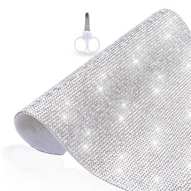 Rhinestone Sheets Self Adhesive 12000 Pcs Bling Stickers Rhinestone - Self-Adhesive Sticker Sheet for DIY, Crafting, Art, Decoration - 9.4 * 7.8 Inches (Silver)