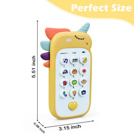 1st Birthday Gifts for Boys Girls Baby Phone Toys Musical Sounds Toys for Babies 12-18 Months Baby Phone Toy with Early Education & Music Toys for 1 2 Year Old Girls Birthday Present Gifts Age 6m+