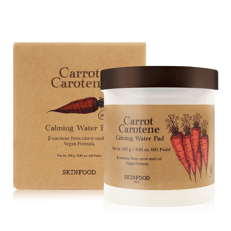 레드밤 Skinfood Carrot Carotene Calming Water Pad 60 Sheets 1