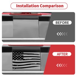 Linskip Center Sliding Window Decal Compatible with 2014-2023 2024 Chevy Colorado & GMC Canyon Accessories, for Colorado Center Back Glass Vinyl Decals, Precut Sticker for Colorado Accessories(Flag)