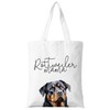 ZYQFN Rottweiler Mama Canvas Tote Bag for Women, Dogs Lover