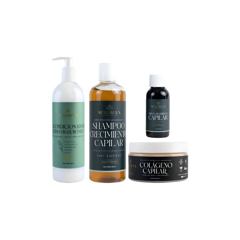 Shampoo Crecimiento Con Acondicionador Y Colágeno Apigreen