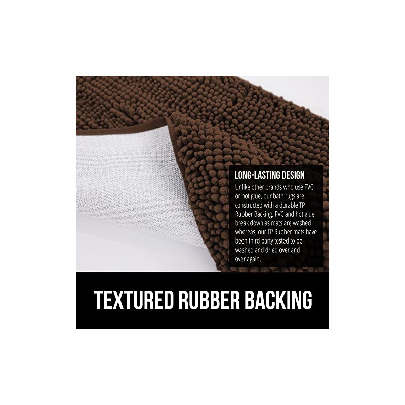 GORILLA GRIP GORILLA GRIP Bath Rug Mat 44x26, Thick Soft