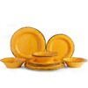 LEHAHA Melamine Dinnerware Sets, Outdoor Use Harvest Dinner Plates and