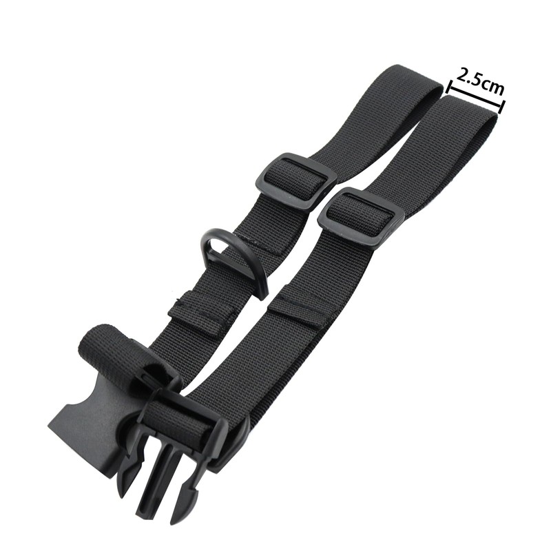 POFET Pack of 2 Adjustable Chest Strap Backpack Straps, Black